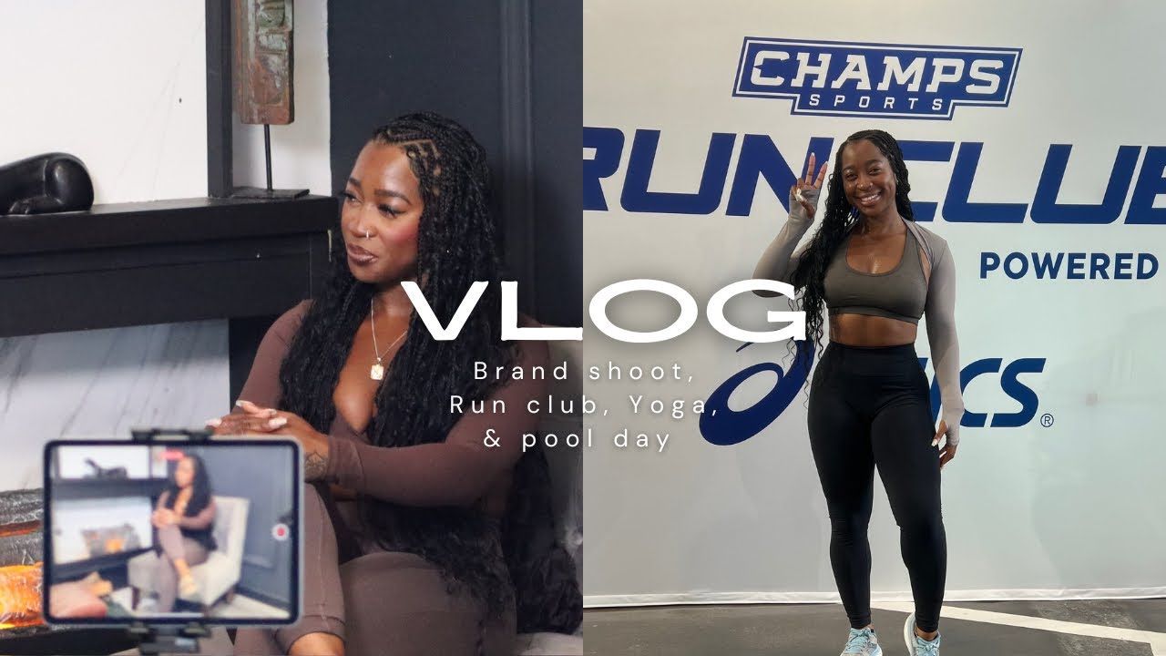 VLOG: Brand shoot, pool party, run club & yoga |KCSPICE