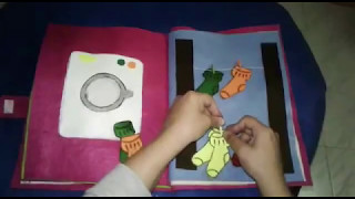 الكتاب التفاعلي للاطفال كتاب تعليمي ترفيهي مصنوع من القماش موجه للاطفال من عمر سنتين ل 5 سنوات