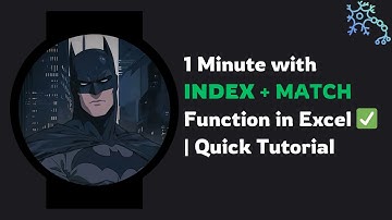 "1 Minute with INDEX + MATCH in Excel ✅"