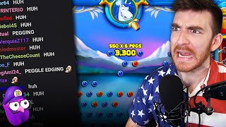 Peggle Speedrun, but if I get trivia wrong I restart the level (VOD)