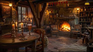 Medieval tavern space | Relaxing music By the fireplace to sleep