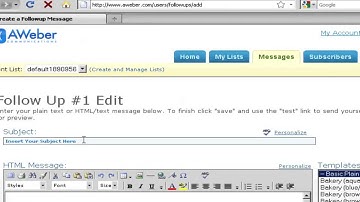 How To Setup An Aweber Autoresponder Account