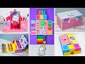 Cardboard crafts // How to make a cool pencil case and stationery organizer