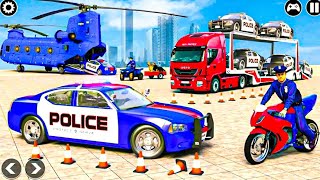 US Police Car Transport Truck Simulator 3D Android Gameplay - Police Car Transport JOB HD screenshot 3