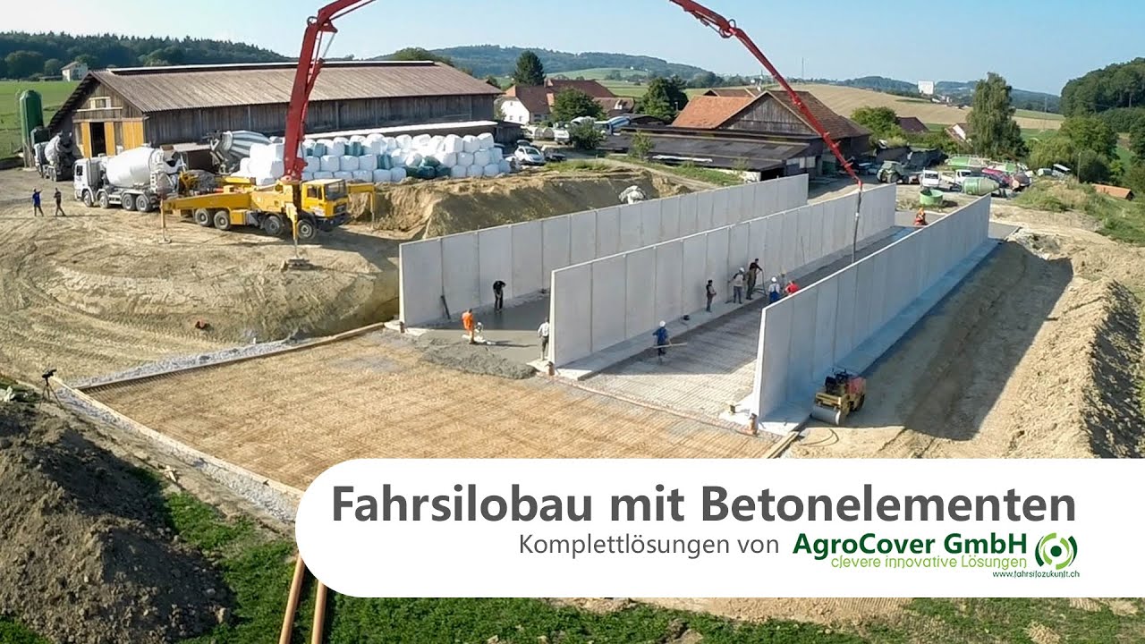 Fahrsilobau mit Betonelementen - Fahrsiloelemente von AgroCover GmbH