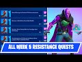 Fortnite All Week 5 Resistance Quests Guide | Fortnite Chapter 3 Season 2