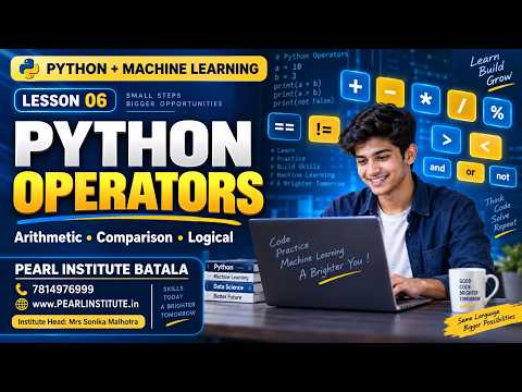 Preview for Python Operators Explained 🔥 | Arithmetic, Comparison & Logical Operators | Python + ML Lesson 06