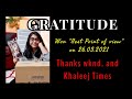 GRATITUDE | Won &quot;Best Point of View&quot; Letter in wknd. @ Khaleej Times | Thanks | Unboxing the prize