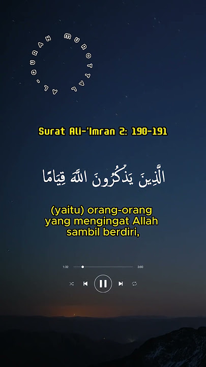 Surat Ali `Imran (Ayat 190-191) - Mishary Rashed Alafasy #shorts