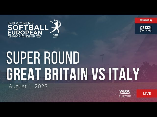 78 U-18 Women's Softball European Championship: Great Britain VS Italy -  YouTube