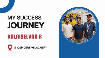 Congratulations, Mr. Kalaiselvan R for getting placed as a Test engineer