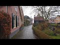 Rainy Winter Walk in Linschoten ☔ | Utrecht | The Netherlands 4K