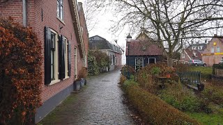Rainy Winter Walk in Linschoten ☔ | Utrecht | The Netherlands 4K