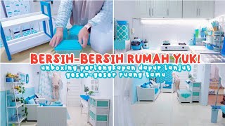 BERSIHBERSIH RUMAH GANTI SUASANA MENJELANG RAMADHAN | UNBOXING PERLENGKAPAN DAPUR BIRU