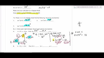 MAT 1440 PRe-Calculus Section 7.2 part 2 solving right triangles