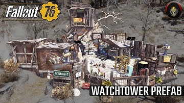 FALLOUT 76 | Watchtower / Treehouse Prefab Camp Build.