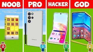 Minecraft WORKING SAMSUNG S24 ULTRA BUILD CHALLENGE - NOOB vs PRO vs HACKER vs GOD | Animation