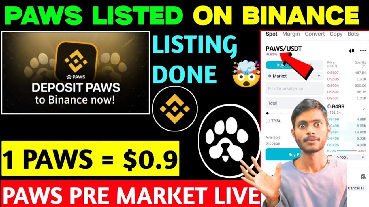 Paws New Listing Date | Binance Listing | Paws Price Prediction | Paws Airdrop New Update