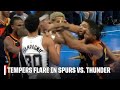 Tempers flare in Spurs vs. Thunder, technicals assessed | NBA on ESPN