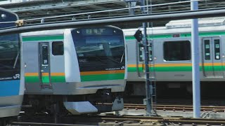 横須賀線普通久里浜行きE217系1029SY-22と上野東京ライン普通籠原行きE233系1862EU225+普通高崎行きE231系U505、京急線67SH快特高砂行き1000形040が横浜駅から発車！