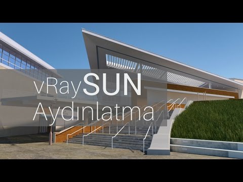 3Ds Max vRay sun kullanımı ile farklı güneş ışığı ve gökyüzü koşullarında dış mekan aydınlatma