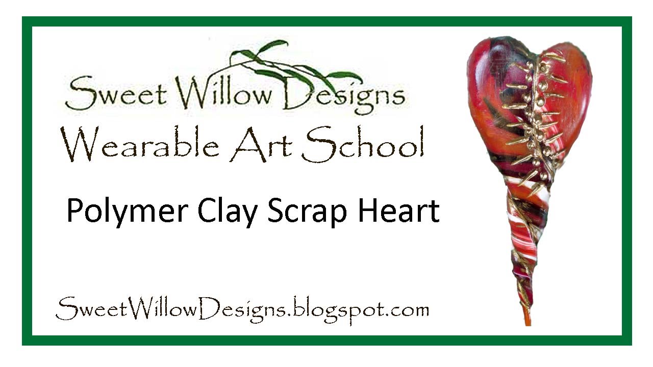 Polymer Clay Tutorial Scrap Heart - YouTube
