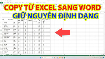 Cách Copy Dữ Liệu Từ Excel Sang Word Giữ Nguyên Định Dạng