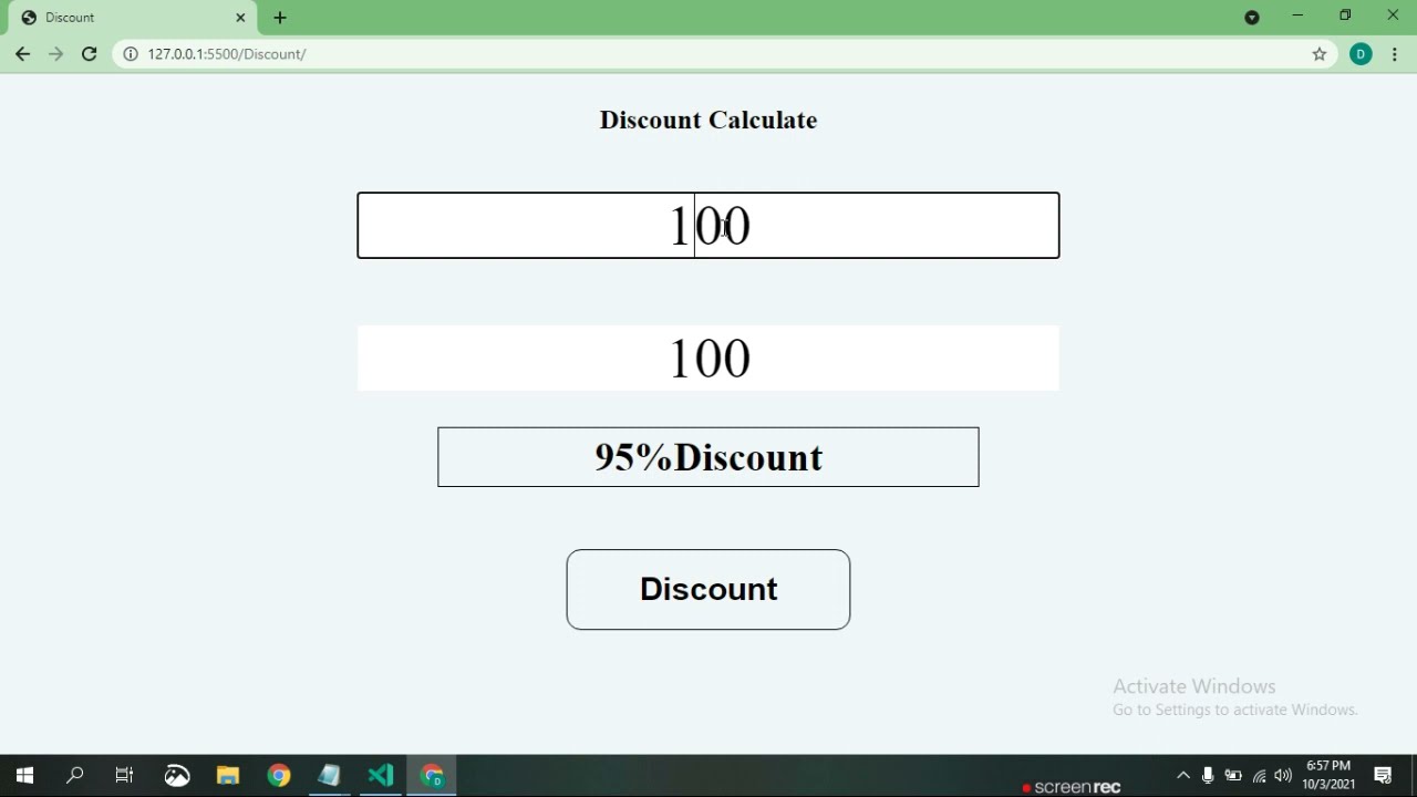 How To Make Discount Calculator in JavaScript |JavaScript Tutorial in ...