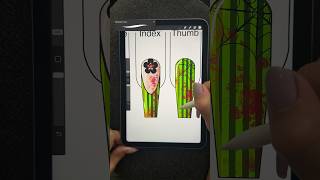 Designing a GREEN spooky szn digital nail art design plan | Procreate nail tutorial for nail techs