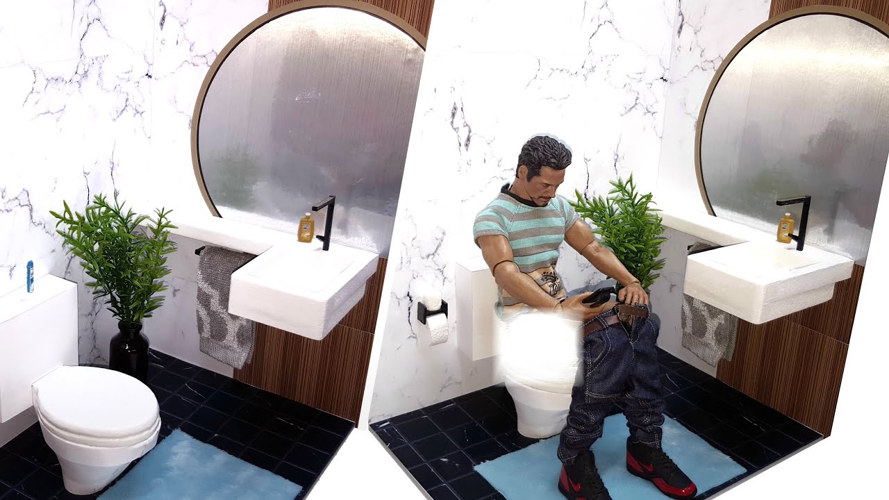 DIY Barbie Size Doll Bathroom