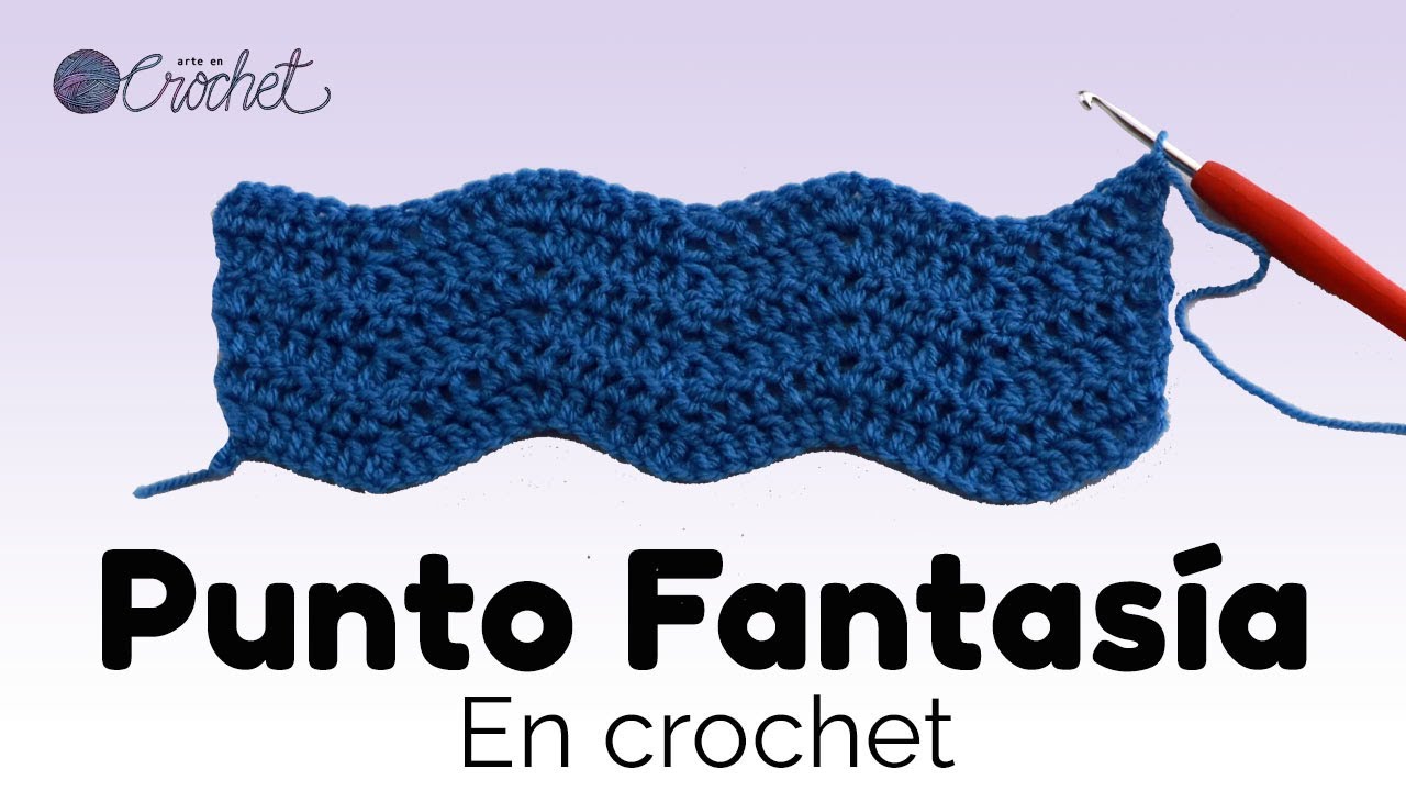 Punto Fantasía a crochet paso a paso, para mantas, caminos, sacos etc.