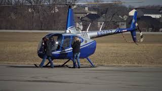 Robinson R66 Turbine Taking Off From Clarksville Regional Airport and Jet Center