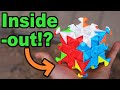 Turning a rubiks cube insideout