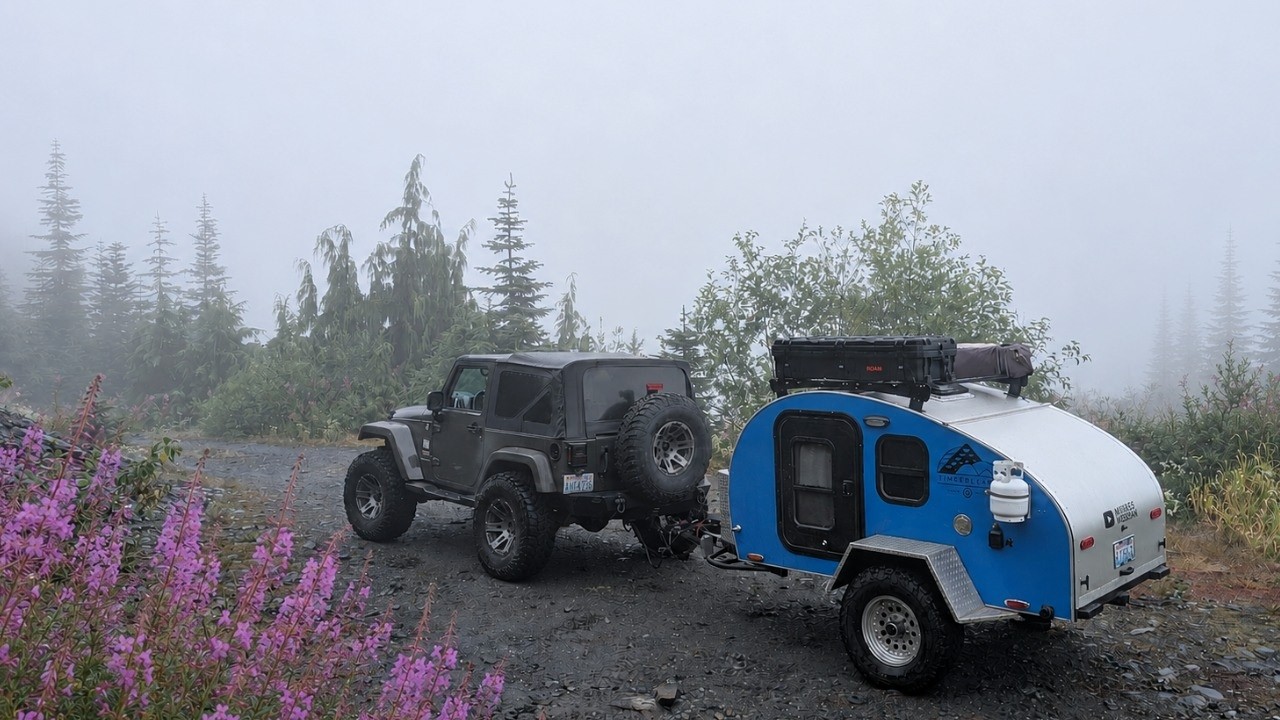 ⁣Rainy Camping In The Clouds | This Road Got Sketchy