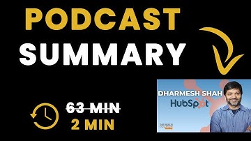HubSpot CTO Dharmesh Shah on empowering entrepreneurs, HubSpot’s journey, and AI - Podcast Summary
