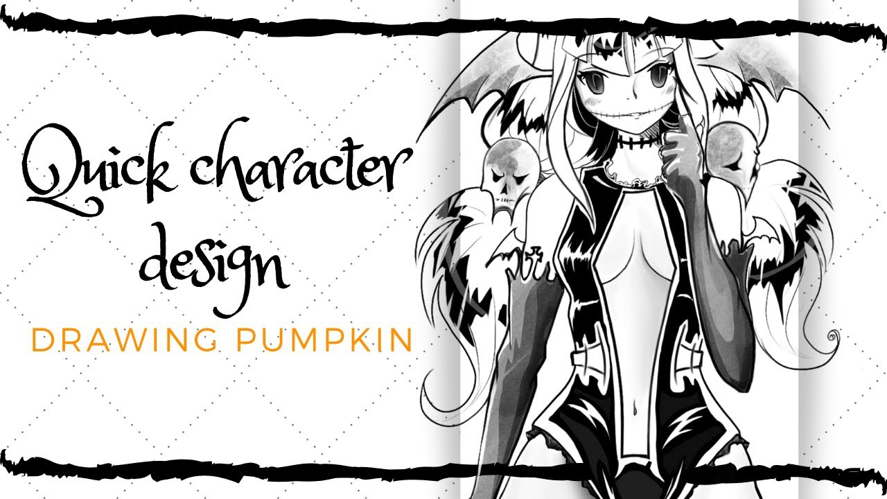 Quick character design | Drawing Pumpkin - YouTube