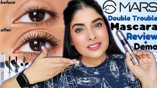 MARS Double Trouble Mascara Review & Demo | Mars Cosmetics Mascara Review | Antima Dubey [Samaa]