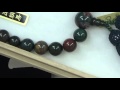 男性用のお数珠　ブラッドストーン　２２玉　共仕立て