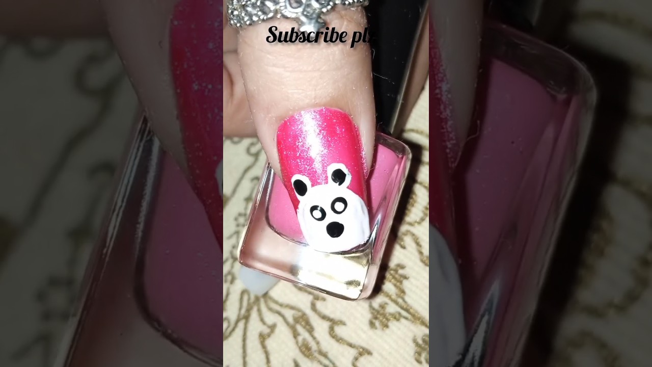 Teddy Bear Easy🌈Nail💅Art Tutorial 
