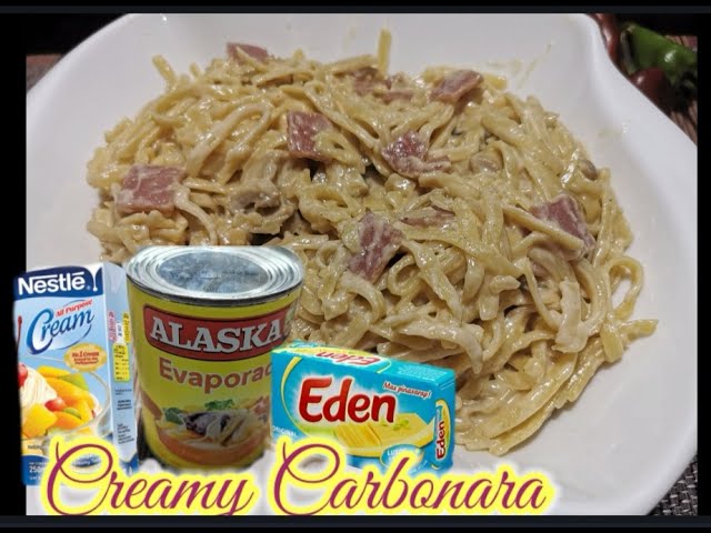 How to cook CARBONARA CREAMYLICIOUS | Paano gumawa ng Carbonara| Pang Meryenda |Pinoy Recipe | Yummy class=
