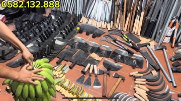 CUỐC TÂY CỔ DÀI 50k -70K —80K LIỀM CẮT CỎ CẮT LÚA NHÍP SỊN XẺNG TÀU GIÁ RẺ