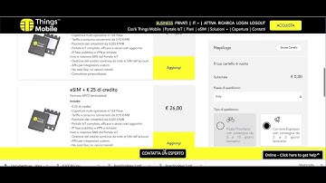 Things Mobile: Come acquistare una eSIM (eMBEDDED SIM MFF2) IoT e M2M con 25 € di credito incluso