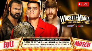 Drew McIntyre vs Sheamus vs Gunther Intercontinental Championship Full Match - Wrestlemania 39