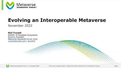 Metaverse Standards Forum - Fostering interoperability standards for an open metaverse