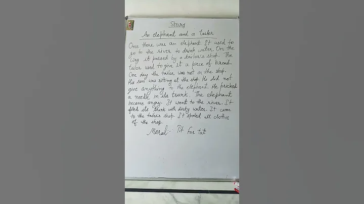 story  an elephant and a tailor