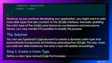 Creating Dynamic Types in TypeScript with ISlide Interfaces