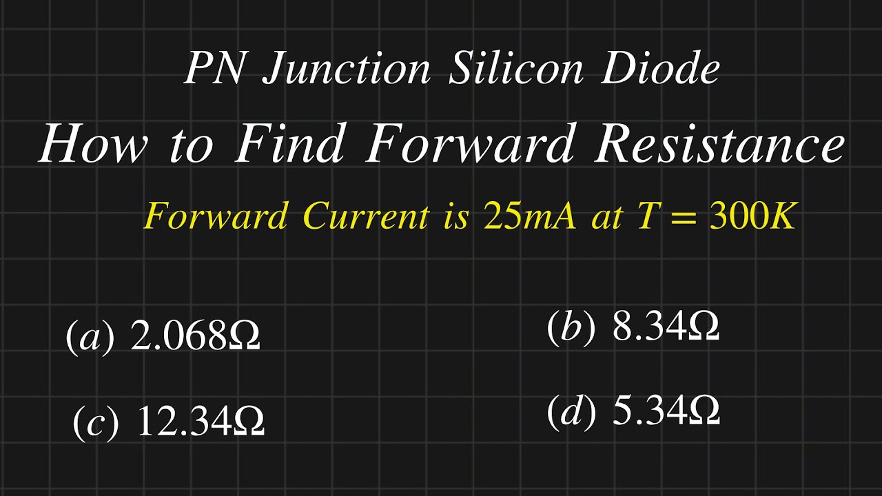 PN junction Diode Solved Problem || Diode Forward Resistance - YouTube