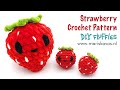 Easy Strawberry Amigurumi Crochet Pattern Video Tutorial For Beginners Fruit Keychain