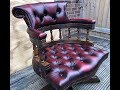 How to re-upholster a Leather Captains Chair.