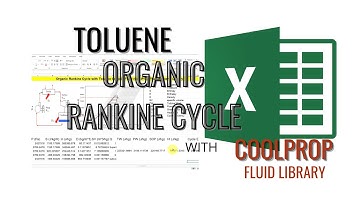 Performance Model of the Toluene Organic Rankine Cycle (ORC) with CoolProp Fluid Properties Library